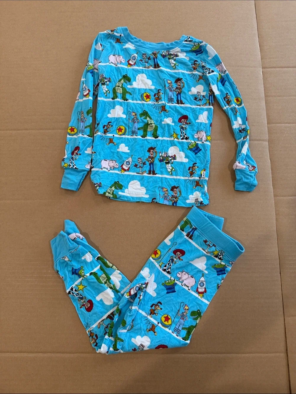 Litter Sleepies Toy Story blue pajama set size 2 years old